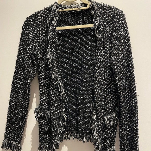 Black and white cotton blazer / cardigan - Picture 1 of 1